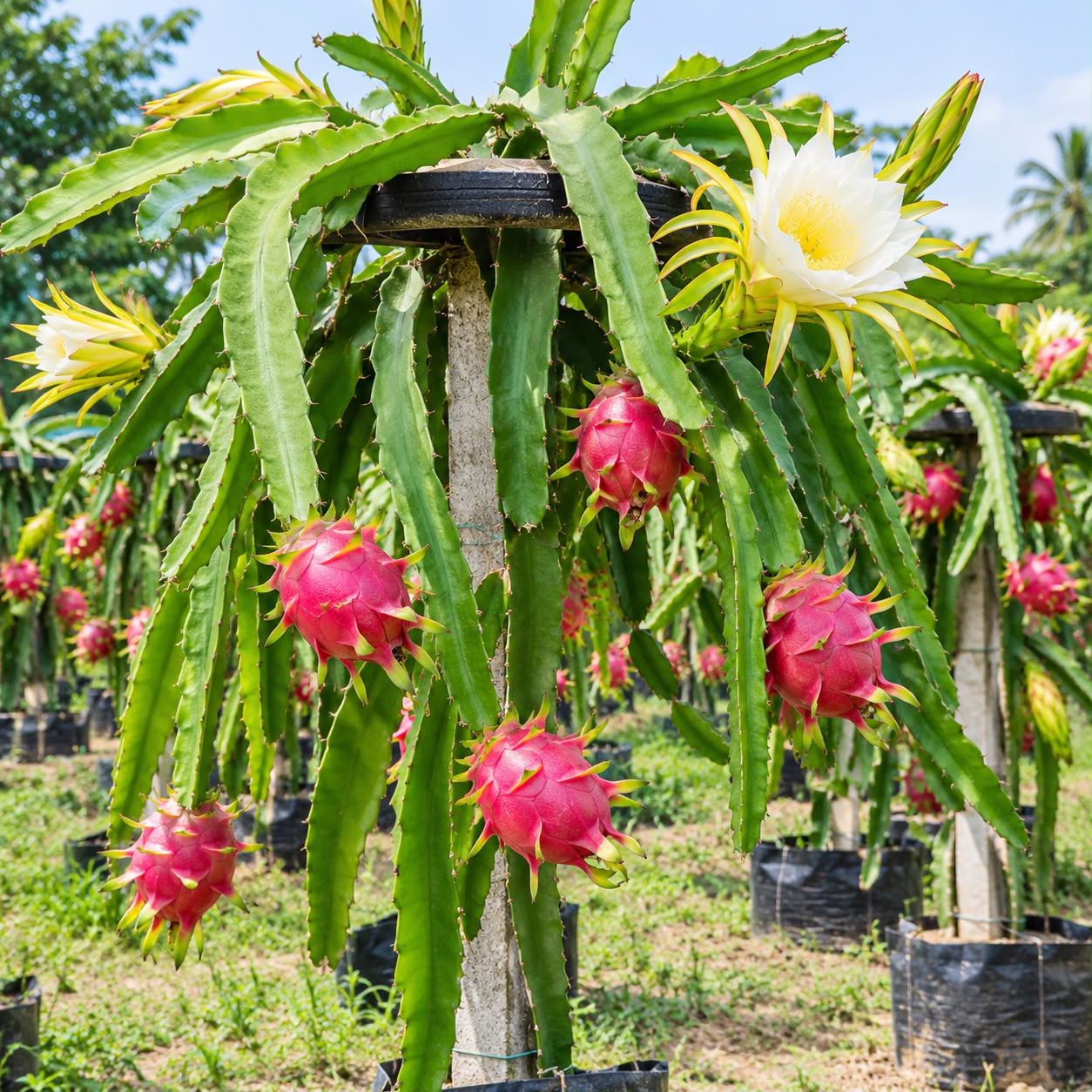Dragon Fruits plants 